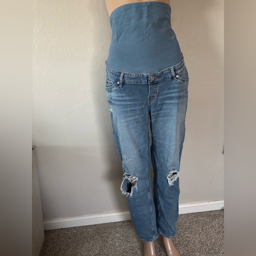 HM Maternity Distressed Mom Jeans Size Medium
